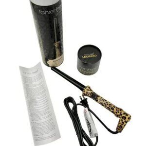 Fahrenheit Curling Wand Leopard Ceramic Barrel Tourmaline - NWT
